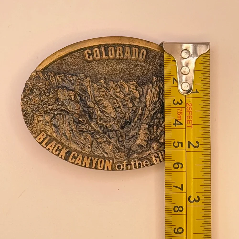 VTG BRASS 1987 Ultra Enterprises Black Canyon of the Gunnison Colorado Buckle